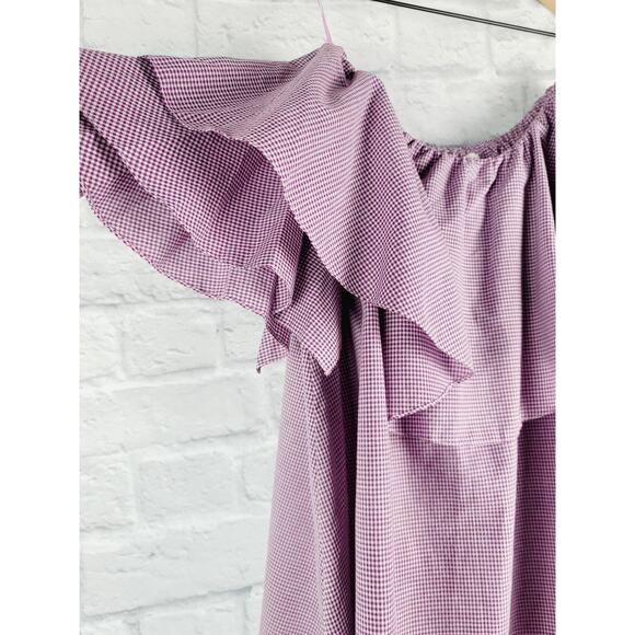 NWT MLM Label Off Shoulder Gingham Top - Small - Picture 6 of 11